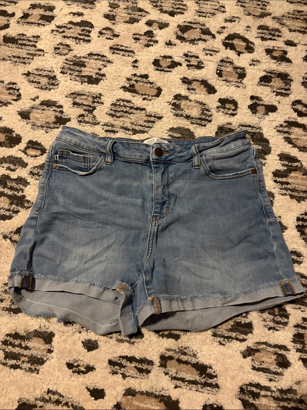 Judy Blue Light Blue Rolled Hem Denim Shorts